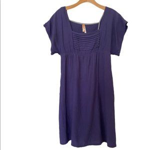 ANTHROPOLOGY MAEVE Alyssum Short Sleeve Square Neckline Dress Size Medium